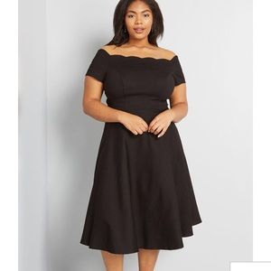 Mod Cloth black off shoulder dress. Worn once.